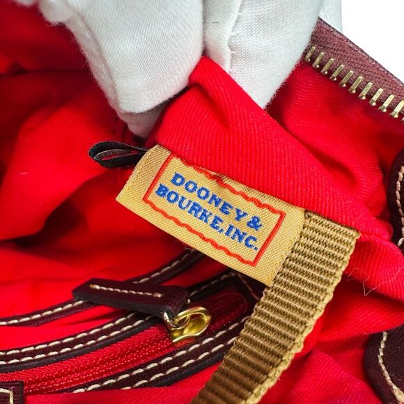 Dooney & Bourke Saffiano Kimberly Crossbody - Wine - 7.5” x 3.5” x 9” - Picture 6 of 11